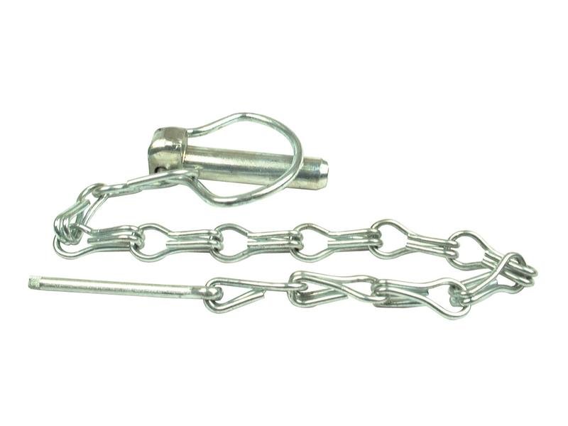 Pear Linch Pin, Chain & Cotter Pin Assembly, Pin ?6mm | Sparex Part No.S.26?0.06 kg
