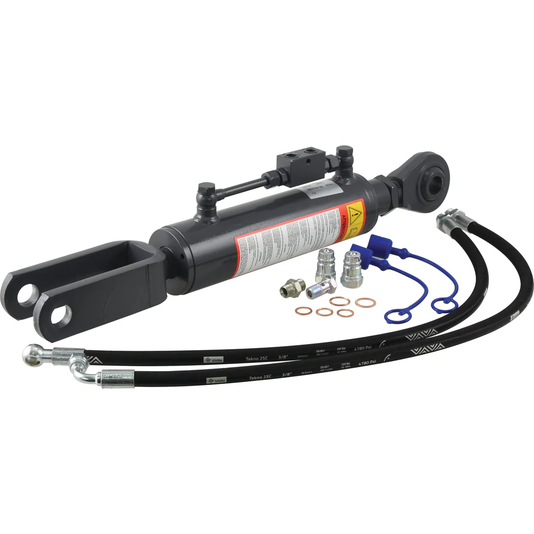 Hydraulic Levelling Box (Supplied with: Hoses) - Ball ? 28mm - Fork Hole ? 28mm - Min. Length: 680mm, Cylinder Bore: 80mm. | Sparex Part No.S.153741?20.0 kg