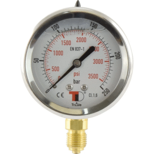 Hydraulic Pressure Gauge ?63mm (0-250 bar) | Sparex Part No.S.153759?1.21 kg