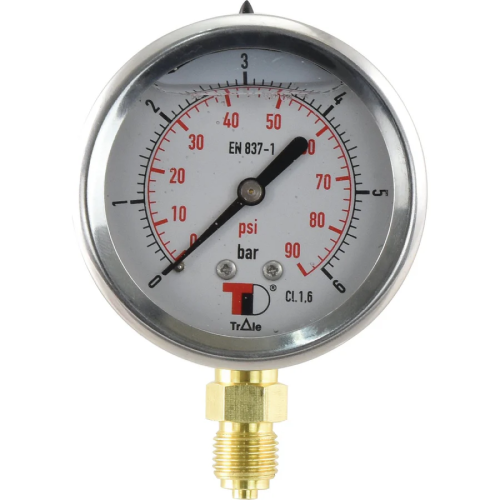 Hydraulic Pressure Gauge ?63mm (0-6 bar) | Sparex Part No.S.153755?1.21 kg