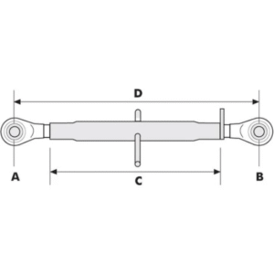 Top Link Heavy Duty (Cat.2/2) Ball and Ball, 1 1/4'', Min. Length: 530mm. - S.4107?5.52 kg