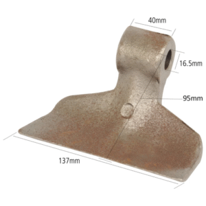 Hammer Flail, Top width: 40mm, Bottom width: 137mm, Hole?: 16.5mm, Radius 95mm - Replacement for Berti, Breviglieri, Maschio, Vogel & Noot - S.79632?1.6 kg