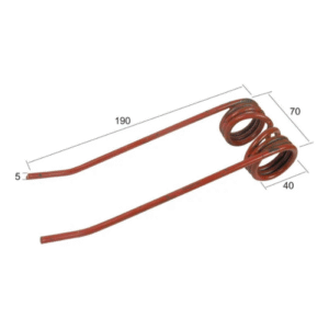 Pick-Up Tine - - - Length:190mm, Width:70mm, ?5mm - Replacement for Welger To fit as: 0940526700 | Sparex Part No.S.78973?0.26 kg