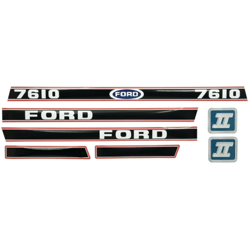Decal Set - Ford / New Holland 7610 Force II | Sparex Part No.S.12109?0.13 kg